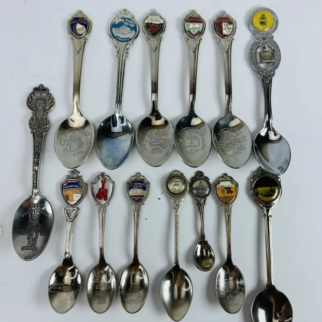 New England Souvenir Spoon LOT Collectible North East States Landmarks Liberty
