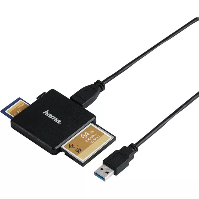 hama USB-3.0-Multikartenleser Multi-Kartenleser schwarz