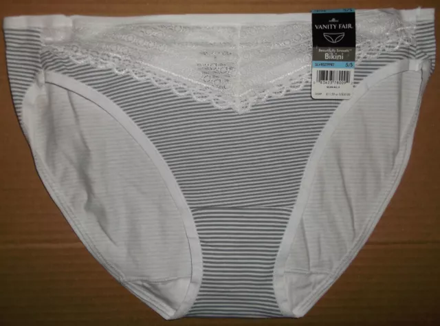 NWT Vanity Fair 18128 Beautifully Smooth Bikini cotton panty panties 5 6 7 8 CLR 2