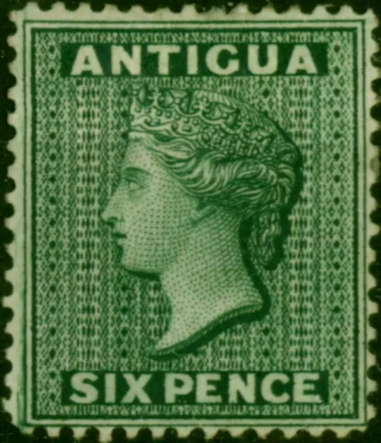 Antigua 1884 6d Deep Green SG29 Good MM