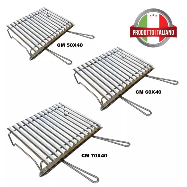 Griglia acciaio inox interamente 100% AISI 430, graticola inox per barbecue