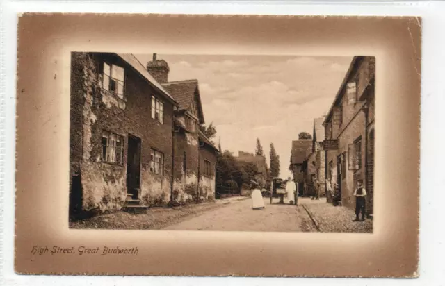 HIGH STREET, GREAT BUDWORTH: Cheshire postcard (C82993)