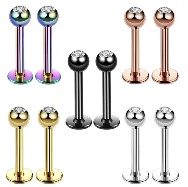 Orecchini A Bottone In Acciaio Inox Con Cristalli - 12 Paia, Per Uomo E Donna, Ipoallergenici - Foto 13