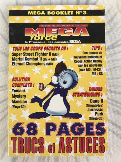 Rare Magazine Mega Force FR Sega Megadrive Mega-Cd Guide Spécial Astuces No. 3