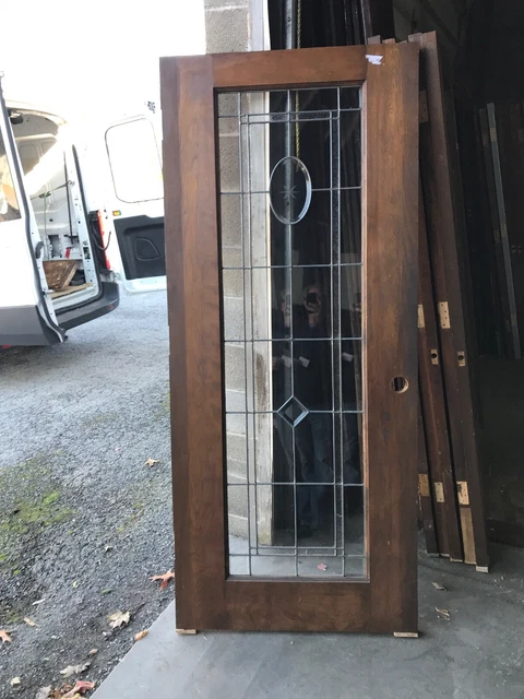 MARTOL353 Antique Birch zinc glass door 33.75 x 7 8.75