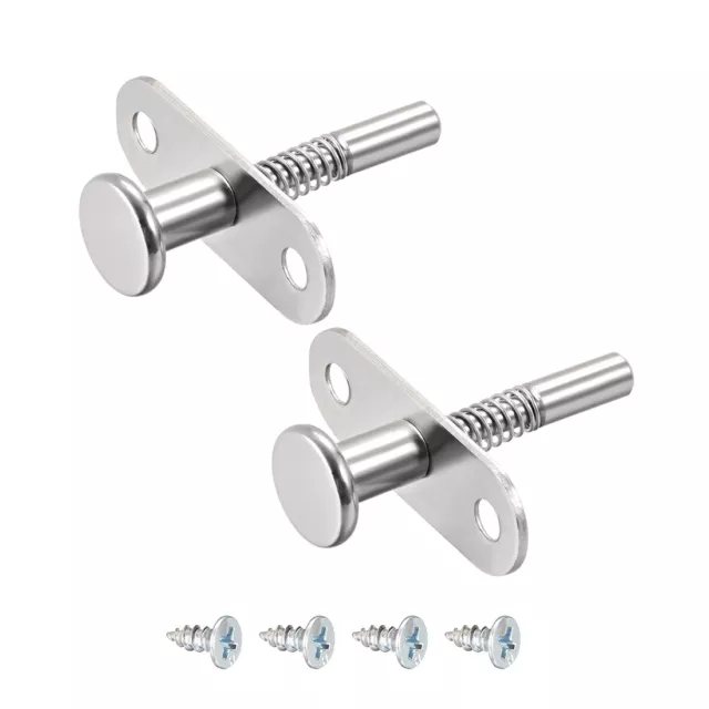 2pcs Plunger Latches Spring-loaded Stainless Steel 6mm Head 50mm