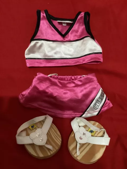 BAB build a bear pink cheer outfit cheerleader sandals