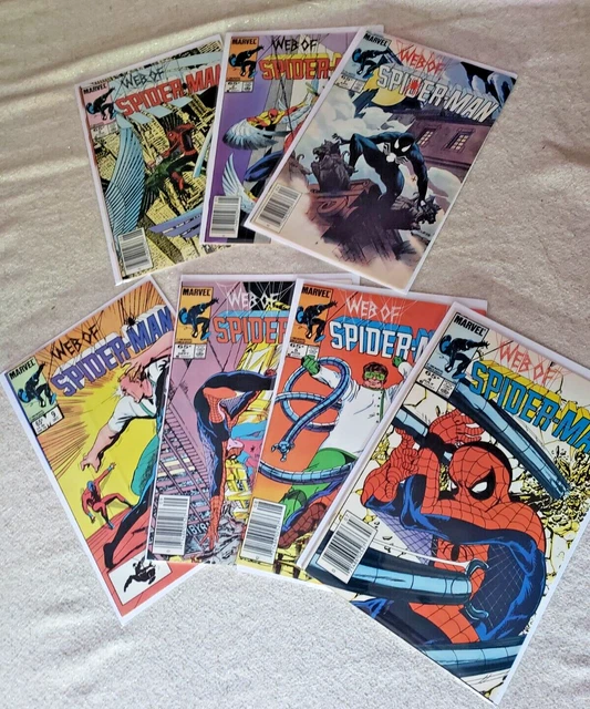Web of Spider-Man #1 -6, 9 - NEWSSTAND Editions (1985) - Great Set!