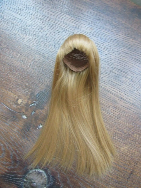 PERRUQUE 100% CHEVEUX naturels pour POUPEE ANCIENNE