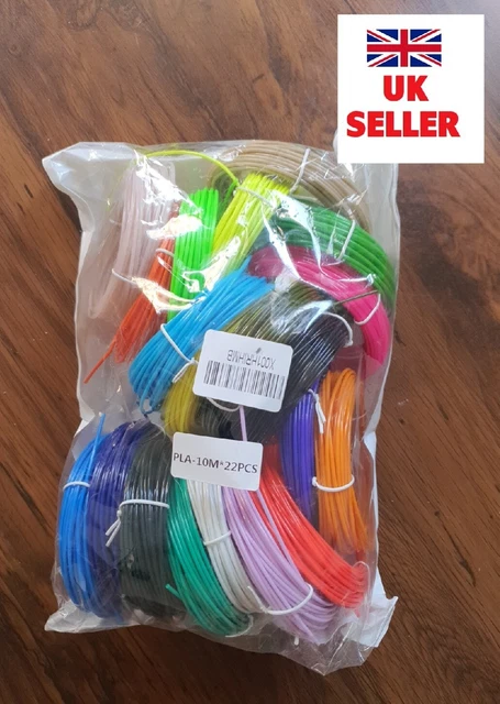 22 Rolls of 10M PLA 1.75 3D Printer Filament UK Stock 22 Rolls of 10M PLA 1.75 3D Printer Filament UK Stock