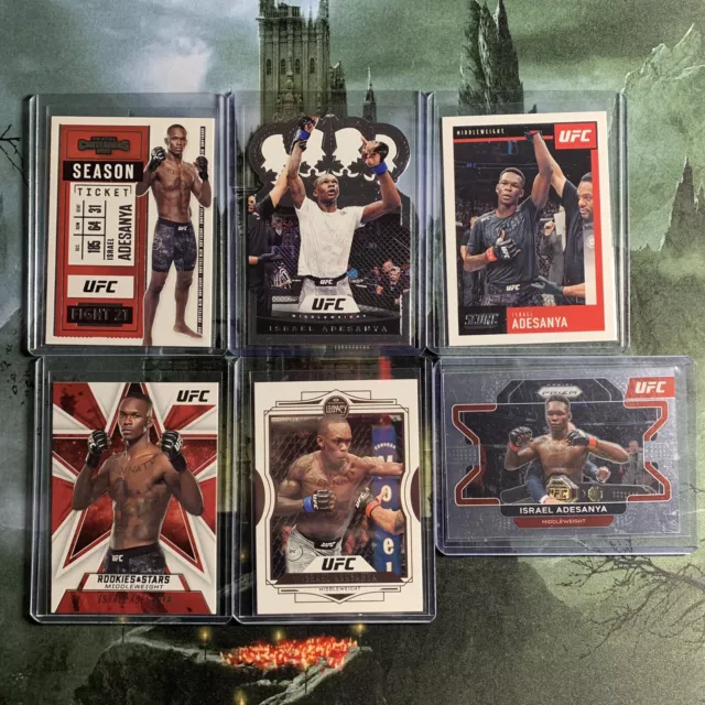 Israel Adesanya - UFC 2021 Panini Sportkarte Lot x6 | Crown Chronicles Prizm