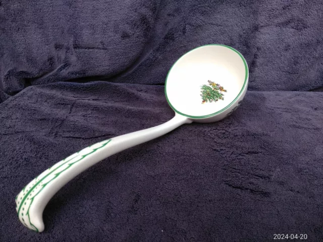 Spode 11" 28cm (PERFECT COND) Xmas Christmas Tree Punch Soup Tureen Ladle