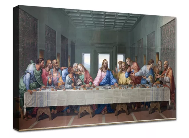 Quadri moderni Ultima cena Leonardo 100x70  cm Quadro Stampa su Tela canvas arte