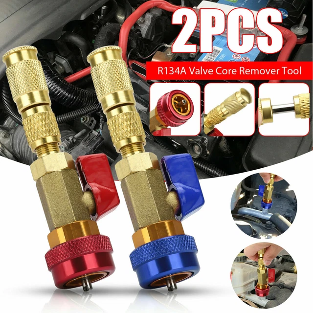 HVAC AC R134A R12 Valve Core High & Low Pressure Quick Remover Install
