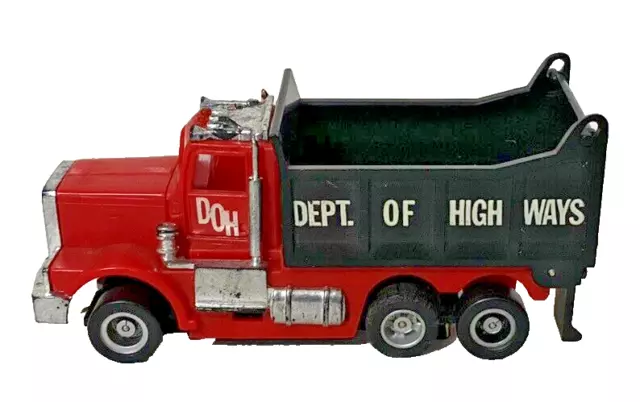 Tyco US-1 Electric Trucking Red & Black DOH Dump Truck HO Slot Car - Untested