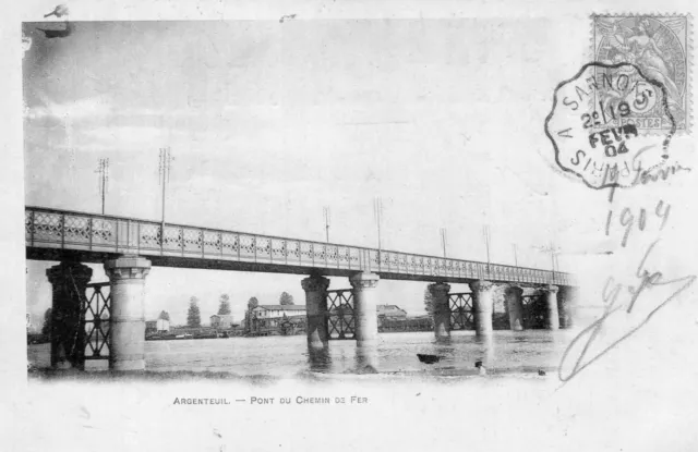 *9942 cpa 95 Argenteuil - Pont du Chemin de Fer