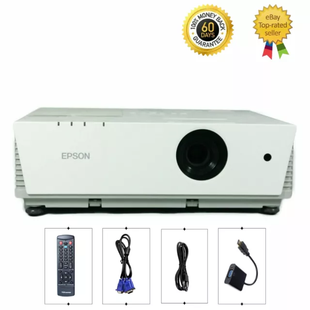 Epson PowerLite 6100i 3LCD Projector XGA 3500 ANSI HDMI-adapter EMP-6100 Bundle