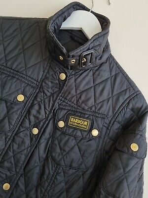 Barbour International Quilted fine womens jacket,fine cond.size UK-10 EU-36 Wor.