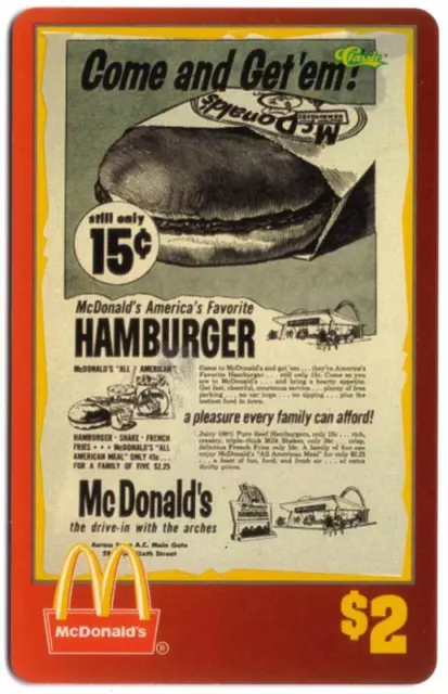 Mcdonald's 1996: ' Viene E Ottenere Em ' 1950's Stampa Pubb. (#11 Di 50)