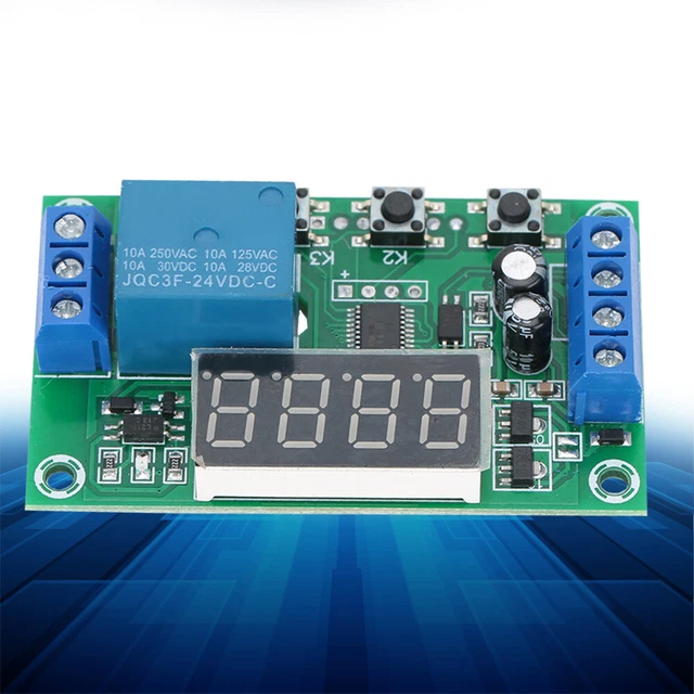 Relè Temporizzatore Rardo Ciclo DC 12V Interruttore Di Controllo Tempo Regolabile Display Digale Modulo Relè Di Controllo Temporizzazione LED Multifunzione - Foto 5