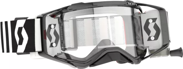 Prospect Goggle w/ WFS Roll-Offs - Black & White W/ Clear Works Lens