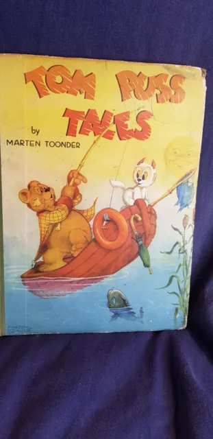 Rare Tom Puss Tales by Marten Toonder - 1st Ed. 1948 Colour plates Large HB