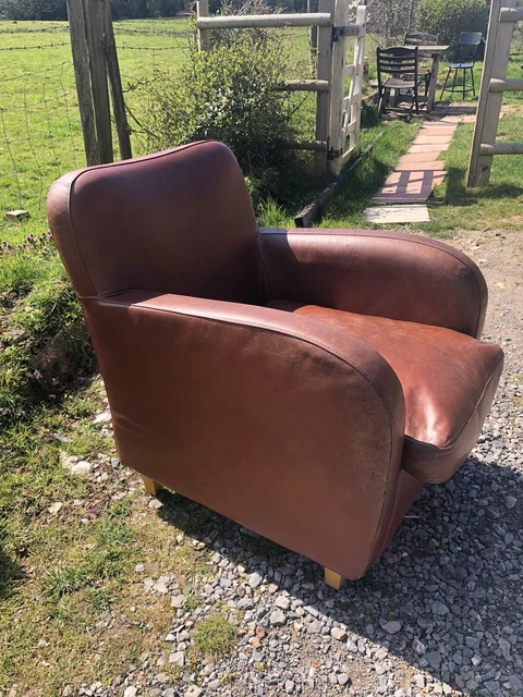 Habitat leather chair deals