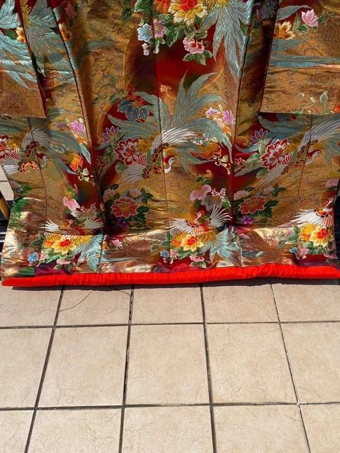 Kimono Iro uchikake  pure silk embroidery bridal dress wedding From Japan 3