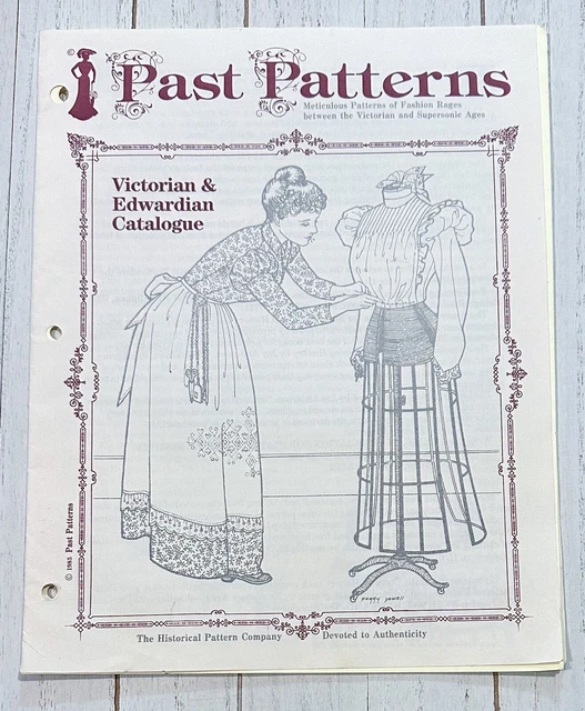 Past Patterns Victorian & Edwardian Catalogue Catalog Historical Vintage 1985