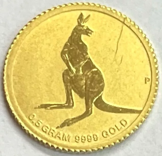2014 P Gold Australia $2 Dollar Kangaroo 1/2 Gram Coin Perth Mint