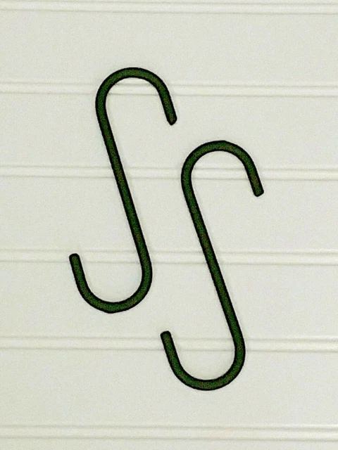 Amish crafted wrought iron 6" Plain S hooks - Set of 2 - Strong & Sturdy metal