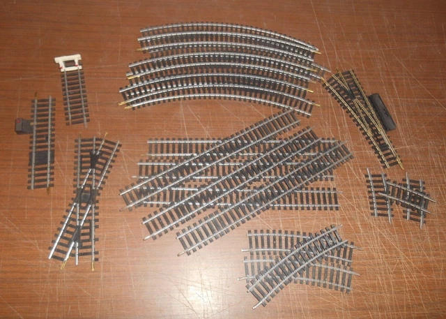 LOT DE + 100 Rail Jouef Courbe Droit Heurtoir Plusieur Taille + Vis