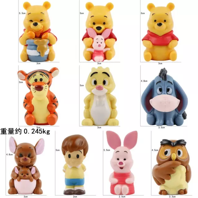 Bellissimo set da gioco 10 pz Winnie the Pooh Bear 10 figure topper per torte set bambole giocattolo