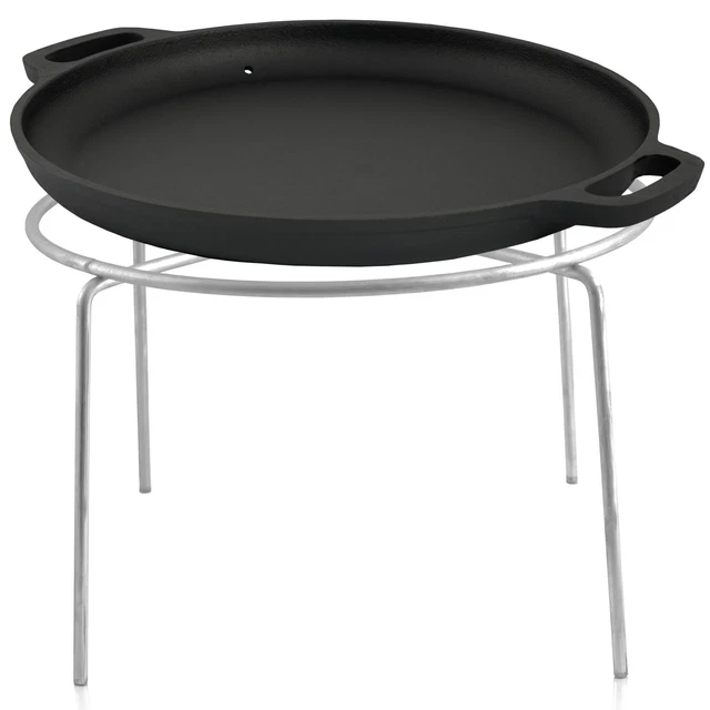 BBQ-Toro Dutch Oven Kit, 5-teiliges Gusseisen Kochset mit Plancha *B-Ware* 7