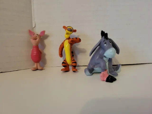 Vintage Lot of Disney Winnie the Pooh Toy Figures Mini 2" Plastic Figurines