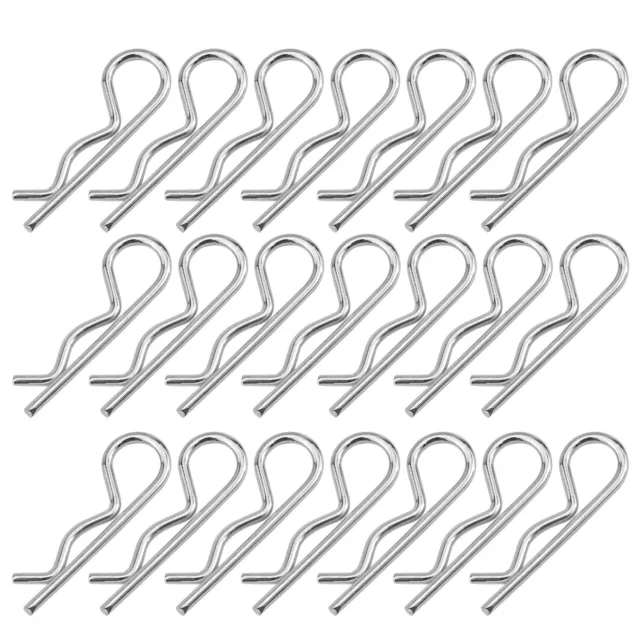R Clips Split Pin 1.2-3mm Dia Zinc Plated Spring Cotter Clip Pin Fastener Silver