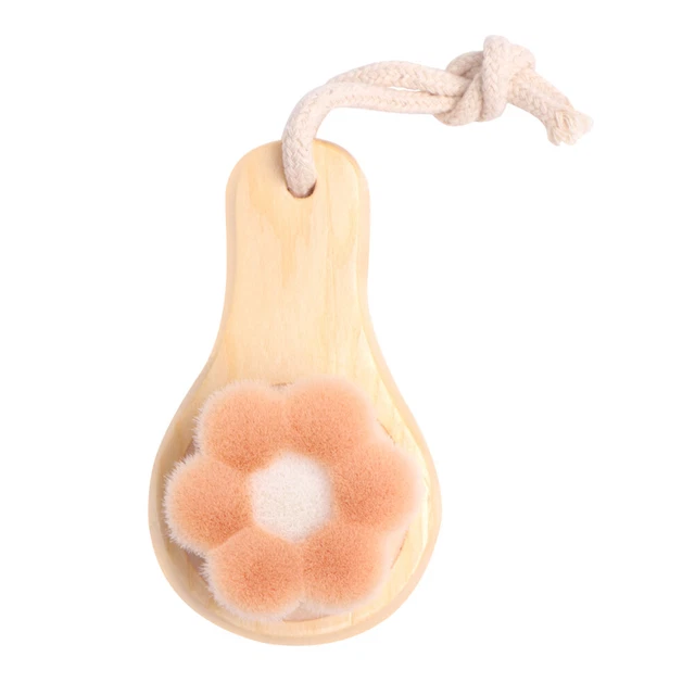 1 pieza cepillo facial de madera cepillo de limpieza facial en forma de ciruela