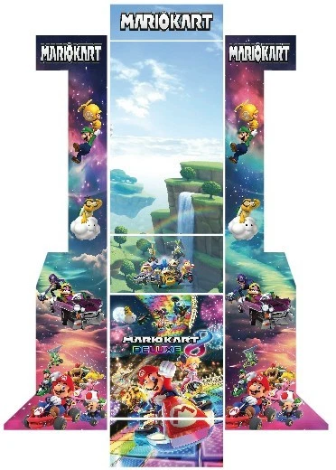 Kit Stickers Mario Pour Borne D'arcade MAME – Stickers Toit Et Arrière Inclus