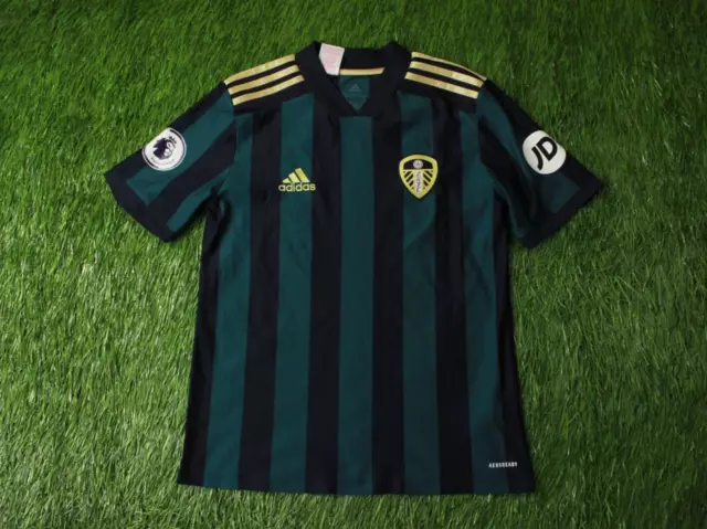 Leeds United 2020/2021 Rara Maglia Calcio Jersey Away Adidas Originale Young L