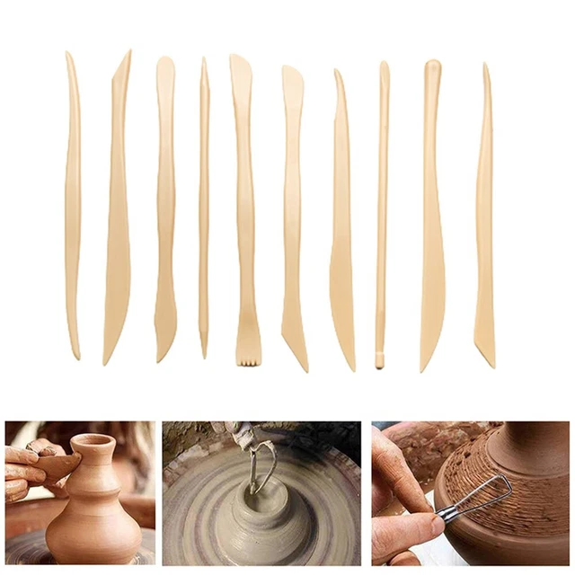 Ensemble d'outils essentiels de modélisation en argile plastique pour amateurs