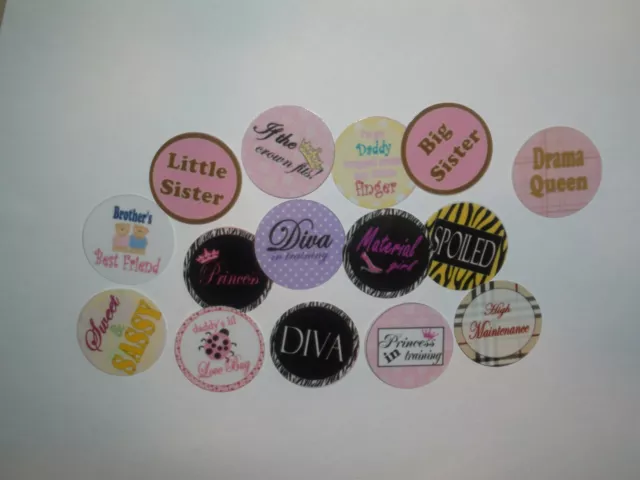 Pre Cut One Inch Bottle Cap Diva Free Shipping