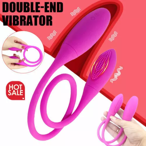 Rechargeable-Dual-Bullet-Egg-Vibrator-G-Spot-Clit-Sex-Women-Men-Couples-love-toy