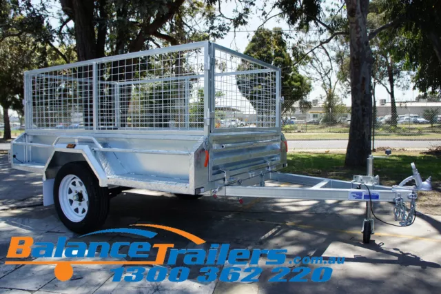 7x4 Hot Dip Galvanised Full Welded Tipper Box Trailer With 600mm Removable Cage