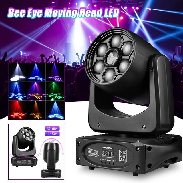 150W Bee Eye Moving Head 7LED Stage Light RGBW Gobo DMX Beam DJ Disco Lighting