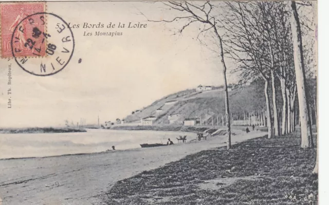 Carte postale ancienne NIEVRE LES MONTAPINS 5 timbrée 1906