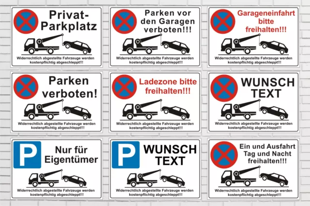 Parkverbot Schild Parken verboten Privatparkplatz Hinwesschild Halteverbot