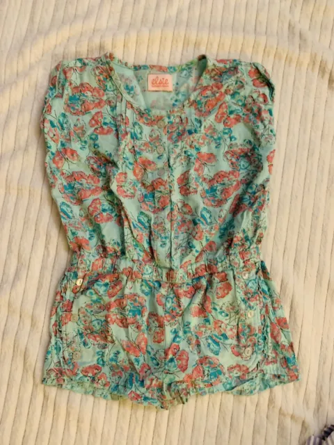 Elsie girls floral shorts playsuit outfit 5 6 years Ex Cond
