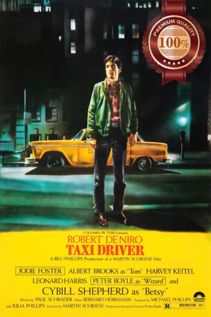 TAXI DRIVER 1976 70s ORIGINAL CINEMA OFFICIAL FILM MOVIE PRINT PREMIUM POSTER