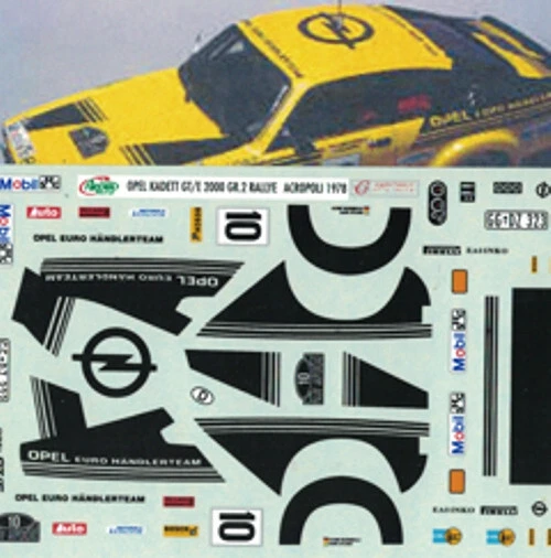 Décalcomanie 1/43 Opel Kadett GT/E #46 Rallye Monte-Carlo 1983 - Neuf, Blanc, Fabrication Française Ast Creation43