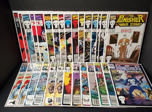 The Punisher War Journal and War Zone - Lot of 30 Comics - Avg. 8.0 (1988-1993)